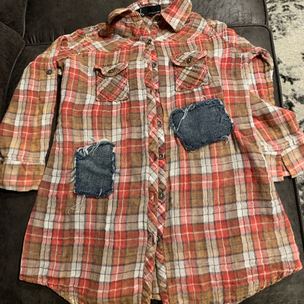 Cool Plaid Patchwork Top